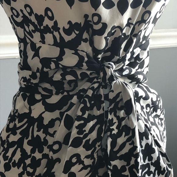 Cynthia Steffe Black & White Tie Front Dress, 2 - Picture 7 of 8